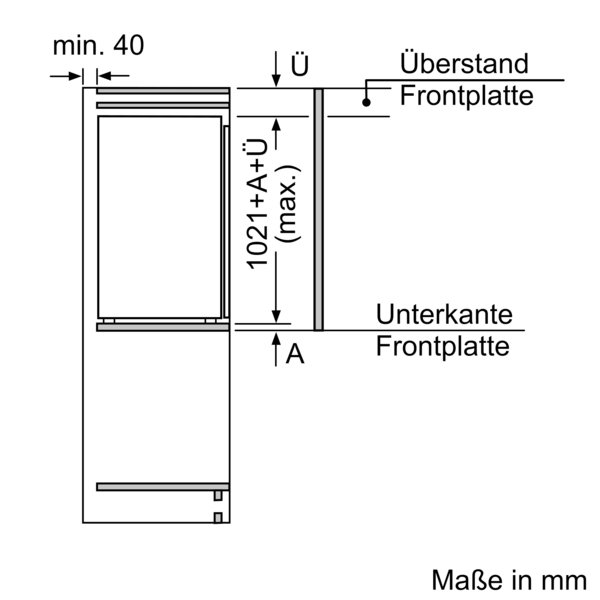 Constructa Einbaukühlschrank 102,5 cm, CK131NSE0
