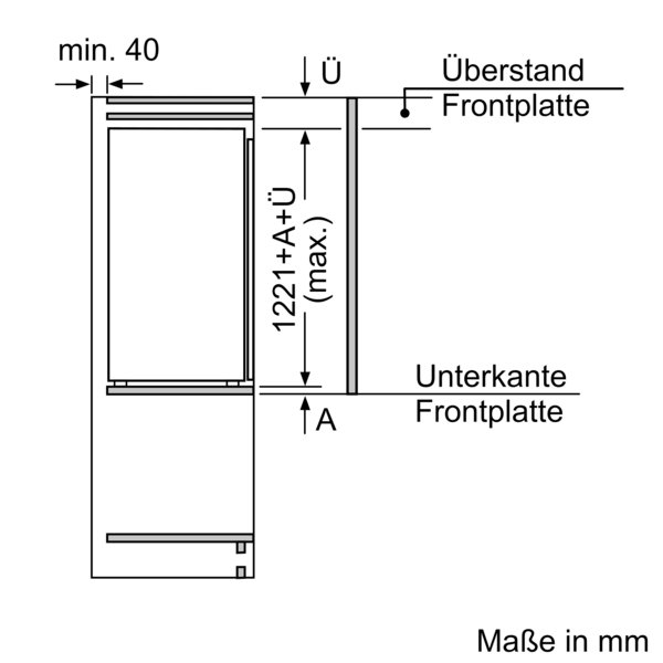 Constructa Einbaukühlschrank 122,5 cm, CK242NSE0
